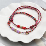 Enamel Bead Tube Charm Bracelet for Women Party Jewelry Girls