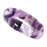 Natural Stone Crystal Beaded Bracelet Elastic Rope Healing Jewelry