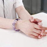 Natural Stone Crystal Beaded Bracelet Elastic Rope Healing Jewelry