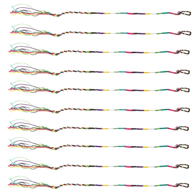9 Hippie Style Braided Thread Friendship Bracelets Radom
