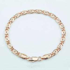 5mm Rose Link Snail Bracelet Jewelry Couple