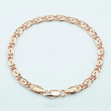 5mm Rose Link Snail Bracelet Jewelry Couple