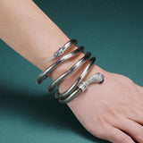 Punk Snake Necklace DIY Folding Bracelet Men Women Adjustable Chain