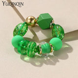 Colorful Beaded Chain Link Bracelet