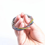 Colorful Crystal Bracelet 5-Row Rhinestone Wristband For Girls