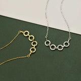 Zircon Circle Bracelet for Women, Geometric Design