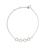 Zircon Circle Bracelet for Women, Geometric Design