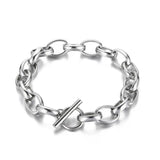 DICOTICO Stainless Steel Link Bracelet Women O Chain Hiphop/Rock Party Jewelry