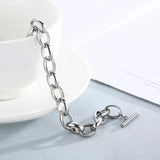 DICOTICO Stainless Steel Link Bracelet Women O Chain Hiphop/Rock Party Jewelry