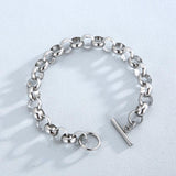 DICOTICO Stainless Steel Link Bracelet Women O Chain Hiphop/Rock Party Jewelry