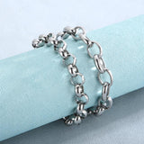 DICOTICO Stainless Steel Link Bracelet Women O Chain Hiphop/Rock Party Jewelry
