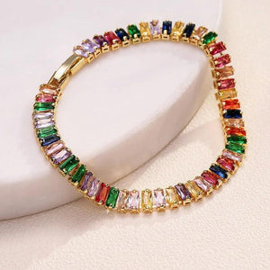 Multicolor Zircon Tennis Bracelet for Women