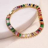 Multicolor Zircon Tennis Bracelet for Women