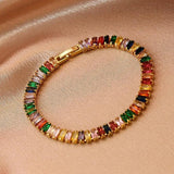 Multicolor Zircon Tennis Bracelet for Women