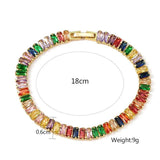 Multicolor Zircon Tennis Bracelet for Women