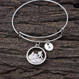 Bigfoot Mountain Bracelet with Letter Pendant
