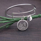Bigfoot Mountain Bracelet with Letter Pendant