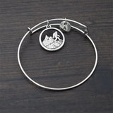 Bigfoot Mountain Bracelet with Letter Pendant