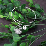 Bigfoot Mountain Bracelet with Letter Pendant