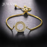 CZ Crystal Hollow Circle Chain Bracelet for Women