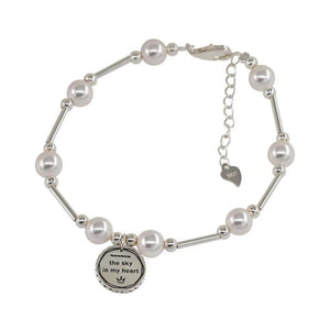 Pearl Round Tag Chain Bracelet for Women Ins Light Hand Jewelry