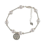 Pearl Round Tag Chain Bracelet for Women Ins Light Hand Jewelry