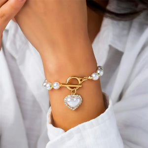 4Pcs/Set Punk Metal Cuban Chain Bracelets Set Grunge Bohemian Jewelry