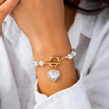 4Pcs/Set Punk Metal Cuban Chain Bracelets Set Grunge Bohemian Jewelry
