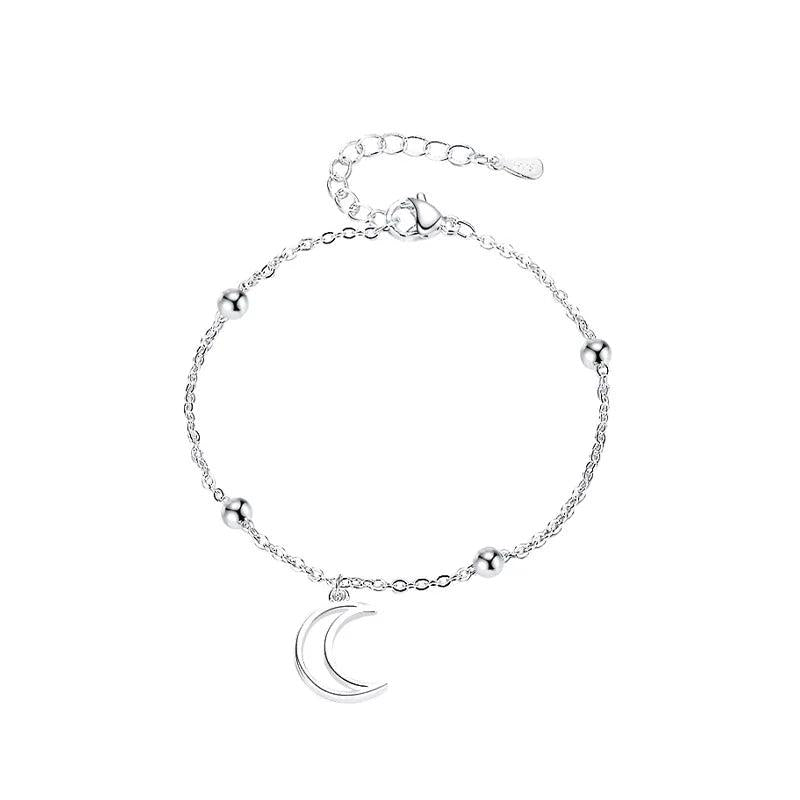 Vintage Moon Link Bracelet S925 Chain for Women VW22004