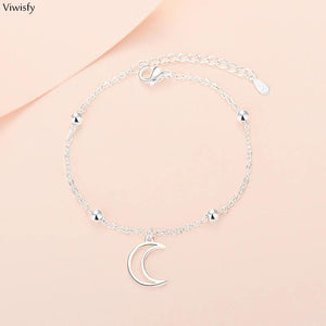 Vintage Moon Link Bracelet S925 Chain for Women VW22004