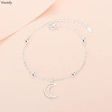 Vintage Moon Link Bracelet S925 Chain for Women VW22004