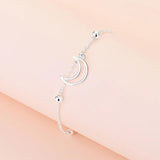 Vintage Moon Link Bracelet S925 Chain for Women VW22004