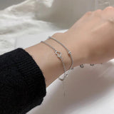 Sweet Heart Double-Layer Round Beads Bracelet Festive Jewelry
