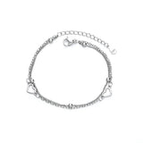 Sweet Heart Double-Layer Round Beads Bracelet Festive Jewelry