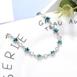 Crystal Star & Round Flower Bracelets for Women - Birthday Gift