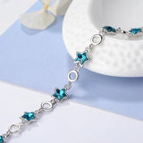 Crystal Star & Round Flower Bracelets for Women - Birthday Gift