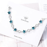 Crystal Star & Round Flower Bracelets for Women - Birthday Gift