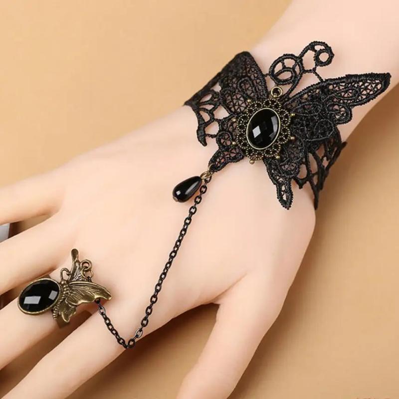 Butterfly Lace Bracelet Gothic Jewelry