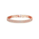 Silver Tennis Bracelet Small Cubic Zircon Crystal Chain Braclet For Women Girls