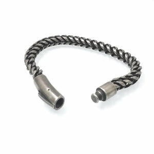 Vintage Punk Stainless Steel Braided Twist Chain Magnetic Bracelet