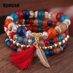 Bohemian Layered Beads Bracelet for Women