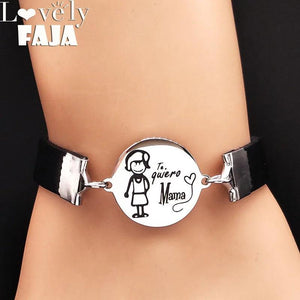 Tree of Life Leather Stainless Steel Bracelet Women