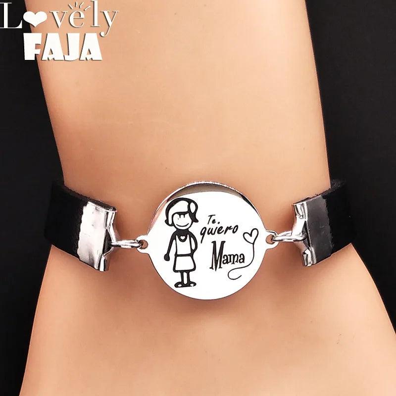 Tree of Life Leather Stainless Steel Bracelet Women
