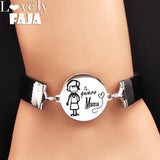 Tree of Life Leather Stainless Steel Bracelet Women