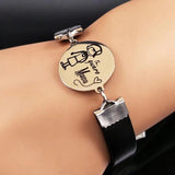 Tree of Life Leather Stainless Steel Bracelet Women