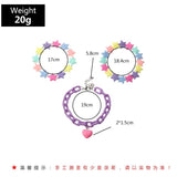 Bohemian Star & Heart Bracelet Bangle Sweet Candy Resin Multilayer Femme Jewelry