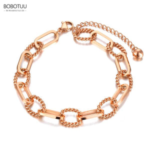 Stainless Steel Geometry Charm Bracelet Bangle for Men Women