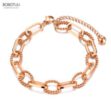 Stainless Steel Geometry Charm Bracelet Bangle for Men Women