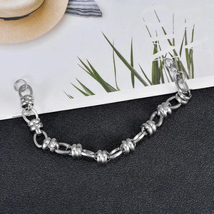 Stainless Steel Hip-hop Bracelet Men Women Chain Link Metal