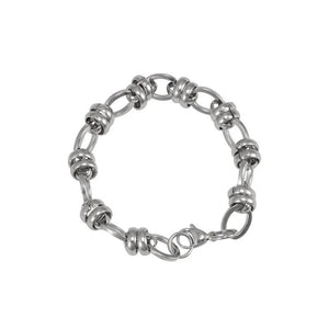 Stainless Steel Hip-hop Bracelet Men Women Chain Link Metal